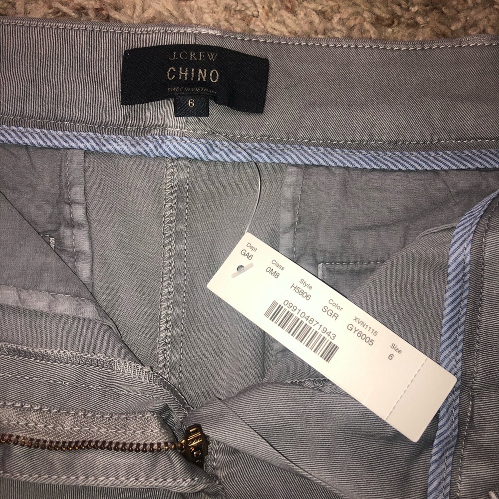 J. Crew chino shorts casual business gray 4 NWT